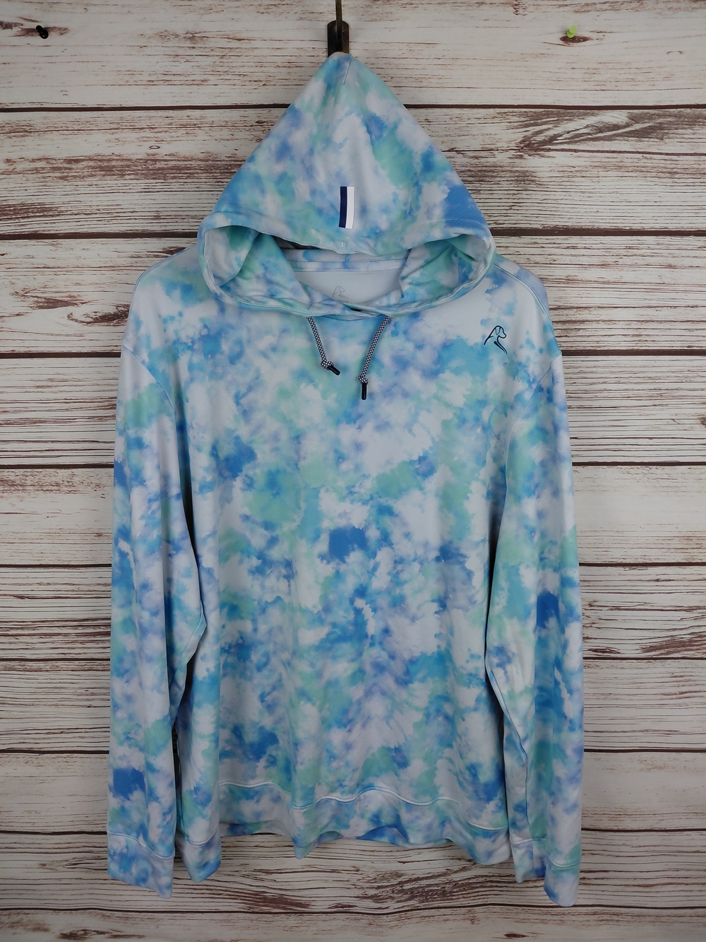 Rhoback Mens XL Watercolor Hesi Performance Hoodie Lightweight Stretch